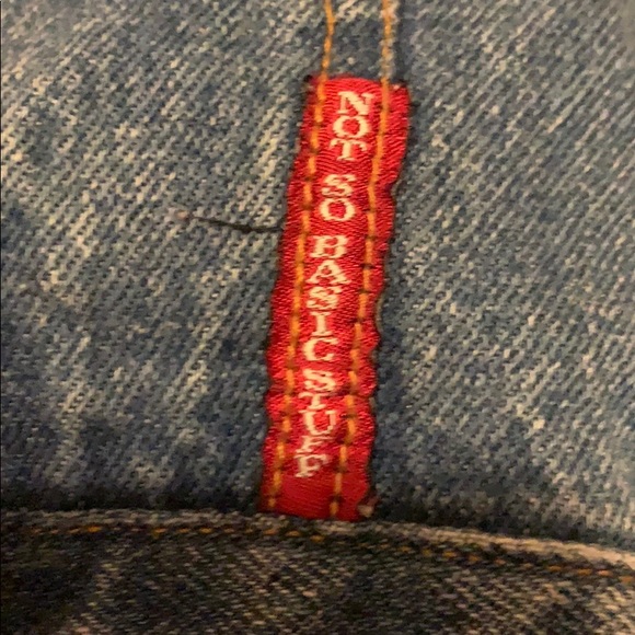 Oversized denim jacket 90s dungarees boys XL 12 - Picture 3 of 5